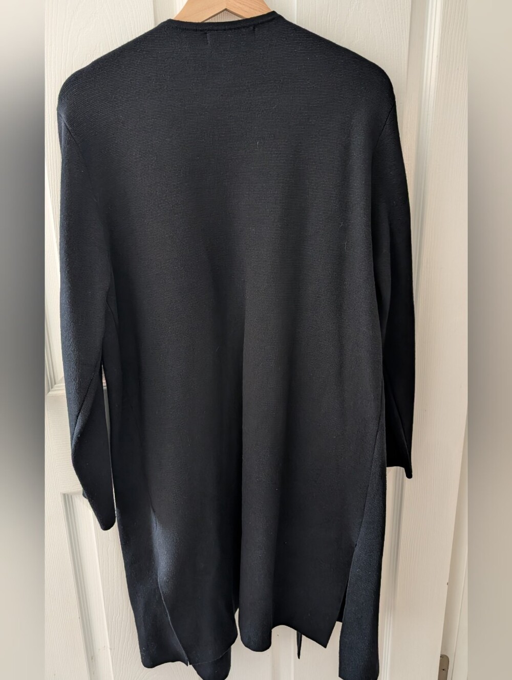 Knit Black Open-Front Coatigan - Picture 5 of 6